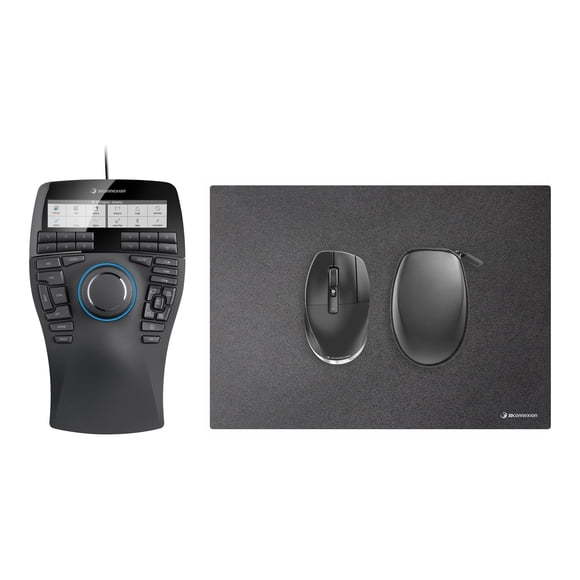 3Dconnexion SpaceMouse Enterprise Kit 2 - 3D mouse - ergonomic - right and left-handed - 31 buttons - wired