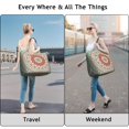 thumbnail image 5 of Healing Ornament Mala Duffel Trippy Artistic Abstract Weekender Bag with Geometric Design, Meditation Space Focused, 5 of 5