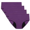 thumbnail image 1 of Culottes Menstruelles Étanches pour Femmes, Réutilisables, Confortables, Taille Mi-Haute, Hipster, Lot de 4, 1 of 7