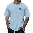 thumbnail image 1 of Pisexur T Shirts for Man , Hommes Mode Décontractée Imprimé Col Rond T-Shirt Pull Manches Courtes Blouse Bleu Ciel, S Chemises de Golf Hommes & Chemises Hommes, 1 of 6