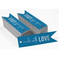 thumbnail image 2 of Inkdotpot Pack Of 50 Real Silver Foil Paper Tags Made With Love Text Favor Hang Tags, 2 of 6