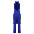 thumbnail image 4 of Kaerm Women's Sequins Fringe Sleeveless Ballroom Latin Salsa Rumba Dance Jumpsuit Royal Blue 3XL, 4 of 6
