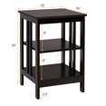 thumbnail image 2 of Patiojoy 2PCS 3-tier Side Table Nightstand Sofa End Table Storage Display Shelf Espresso, 2 of 10