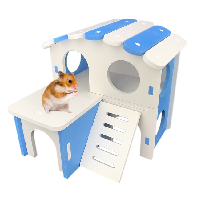 Hamster House Plastic DIY Double Layer Small Animal Hideout Hamster Play Hut