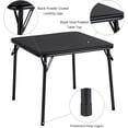 thumbnail image 4 of YUSAZENS 3-Piece Folding Card Table and Chair Set, Upholstered Activity Set with Portable Metal Frame, Great for Eating, Reading & Playing Indoors and Outdoors,Black, 4 of 8