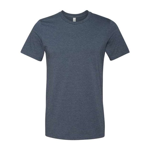 BELLA+CANVAS T-Shirt Jersey CVC pour Homme, TP, Bleu Marine Chiné