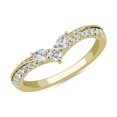 thumbnail image 1 of 0.30 Carat Excellent Pear Shape Genuine Diamond Latest Design Engagement Eternity Band for Ladies Solid 18K Yellow Gold Size 7.5, 1 of 7