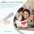 thumbnail image 4 of Short Fabric Embroidered Keychain for Mother's Day, Handmade Crochet Design with Leather Details, Measuring 15.5x3x1cm, Ideal as Key Accessory or Gift, 4 of 6