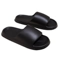 thumbnail image 1 of Mens and Womens Home Slippers Simplicity Solid Color Quick Drying Soft Sole Comfortable Non-Slip Indoor and Outdoor EVA Slippers Black-03, 1 of 1