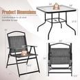 thumbnail image 3 of Costway Patio Dining Set for 4 Folding Chairs & Dining Table Set with Umbrella Hole, 3 of 10