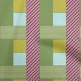 thumbnail image 1 of oneOone Viscose Chiffon Green Fabric Geometrical Craft Projects Decor Fabric Printed By The Yard 42 Inch Wide, 1 of 4