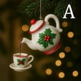 thumbnail image 1 of QIPOPIQ Vintage Christmas Teacup And Teapot Festive Decoration, 1 of 3