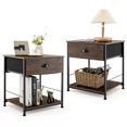 thumbnail image 1 of Gymax 2PCS 2-tier Nightstand Bedside End Sofa Coffee Table Bedroom Living Room, 1 of 10