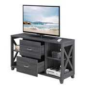 Pemberly Row 47" TV Stand with Two Drawers in Gray