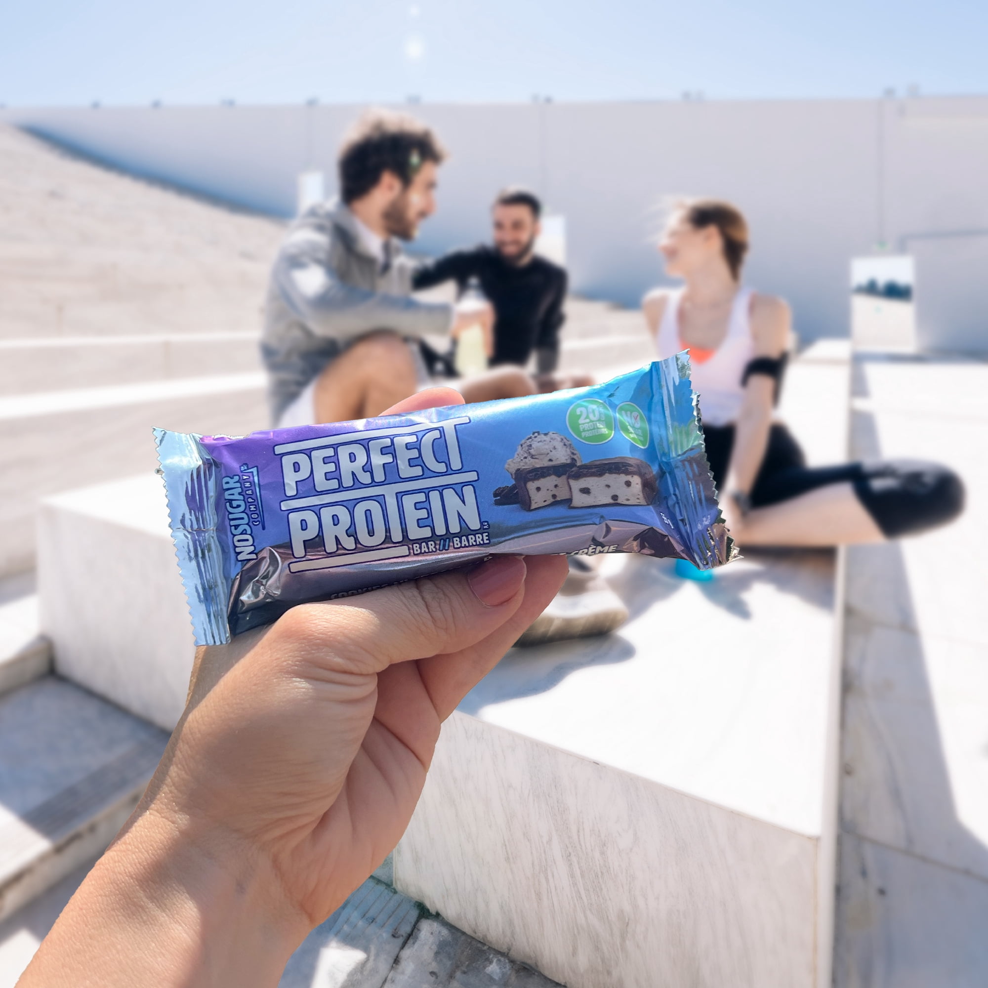 No Sugar, Perfect Protein Cookies & Cream Snack Bars, 55 g, 4 bars