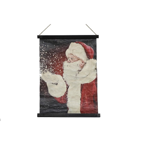 Support Mural En Papier Froissé Père Noël