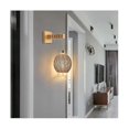 thumbnail image 2 of dfrg Rattan Wall Lamp Retro Japanese Style Bamboo Sconce E26 E27 Living Room, 2 of 5