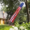 thumbnail image 1 of Aodebiao American US Flag Windsock Outdoor USA Patriotic Decorations Embroidered Wind Socks Outdoor Hanging Fade Resistant 4th of July Windsock Independence Day for Garden Yard, 1 of 6