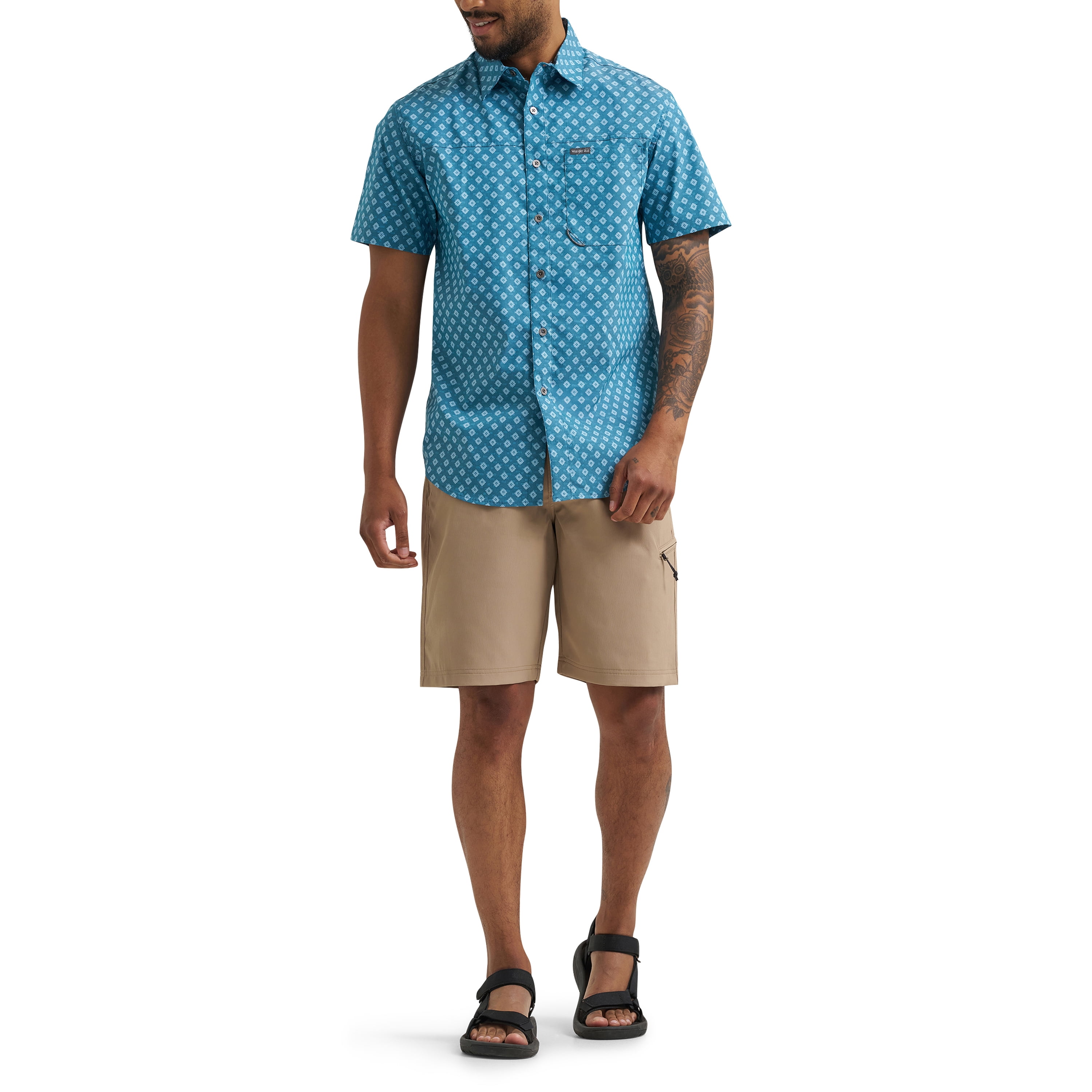 Chemise à manches courtes Fraser pour hommes Wrangler® avec une seule poche