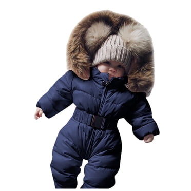 Kcodviy Outerwear Romper Coat Warm 4T Hunting Clothes Boys infant Baby Jacket Snowsuit Girl Snow Outfit Girls Hooded Jumpsuit Girls Women Snow Suit Coat&Jacket
