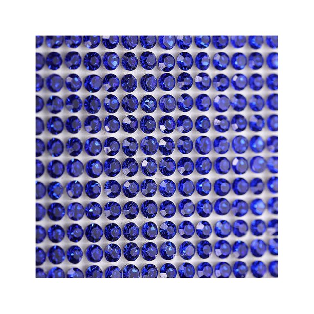 tredstone Crystal Rhinestone Ribbon Clothing Accessories Sticker Convenient Using Present Decoration Sheet with Shine Appearance Exquisite dark blue 8double side tape