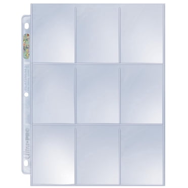 Ultra PRO Platinum Series Pocket Pages (100ct) for Cards and Photos 9-Pocket for 2-1/2" x 3-1/2" Standard Size Cards