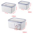 thumbnail image 2 of Food Storage Containers with Airtight Lid & Colander  Fresh Produce Saver Container Fridge Organizers  Fruit and Vegetable Storage for Refrigerator  Lettuce Keepers  Salad Berry Container, 2 of 8