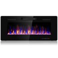thumbnail image 1 of Costway 42'' Electric Fireplace Recessed Ultra Thin Wall Mounted Heater Multicolor Flame, 1 of 10