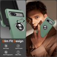 thumbnail image 3 of KOMI for Google Pixel 8 Case, Slim Fit Case for Pixel 8 with Ring Holder Kickstand [Military Grade Drop Tested] [TPU+PC] Dual Layer Shockproof Protective Phone Case for Google Pixel 8, Alpine Green, 3 of 5