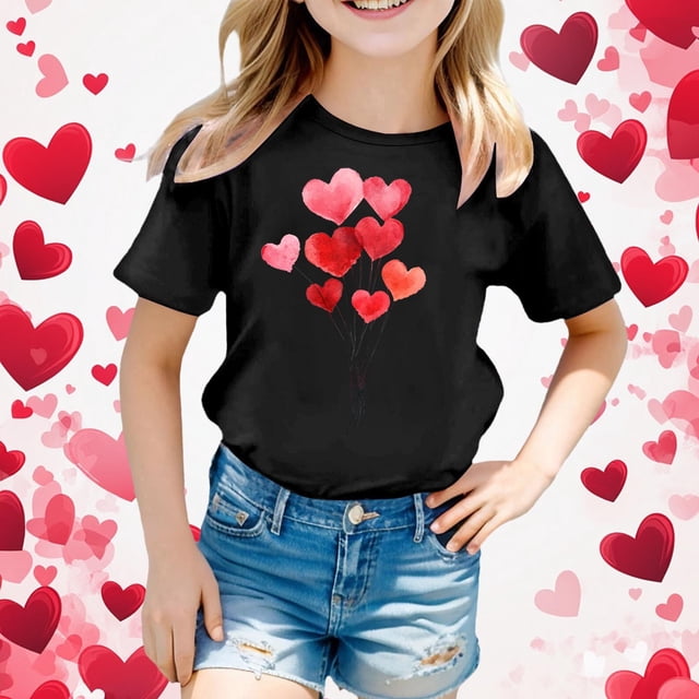 WEAIXIMIUNG Haut à Manches Courtes pour Enfants Imprimé T-Shirt Décontracté 120