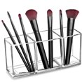 thumbnail image 1 of Clear Makeup Brush Holder Organizer, 3 Slot Acrylic Eyeliners Display Holder, 1 of 5