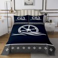 thumbnail image 1 of Erosebridal Sailboat Rudder Coverlet Set Twin for Kids, Ocean Nautical Bedding Set, Navy Blue, 2pcs, 1 of 5