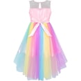 thumbnail image 2 of Flower Girls Dress Unicorn Rainbow Pageant Princess Party 4 Years, 2 of 7