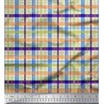 thumbnail image 1 of Soimoi Rayon Crepe Fabric Plaid Check Print Fabric by The Yard 46 Inch Wide, 1 of 3