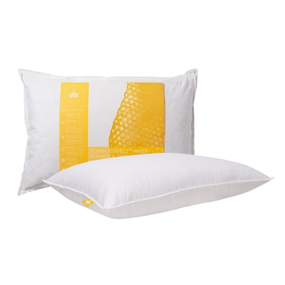 Down Perfect White Feather & Down Pillow Medium Support