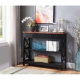 thumbnail image 3 of Convenience Concepts Oxford One-Drawer Console Table in Cherry and Black Wood, 3 of 10