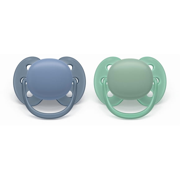 Philips Avent Sucette Ultra Soft , 6-18 mois, bleu / vert