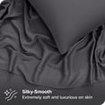 thumbnail image 2 of Bare Home TENCEL™ Sheet Set - Lyocell derived from Eucalyptus - Split King, Forged Iron Gray, 2 of 7