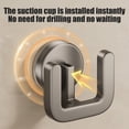 thumbnail image 4 of Slippers Holders Suction Cup Fixed Wall Mounted Bathroom Toilet Dry Slippers Storage Rack Hook Organizer, 4 of 6