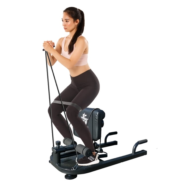 Entraîneur Multifonction pour Squats à la Maison avec 2 Poignées de Résistance pour l'Exercice Abdominal / Machine de Gym à la Maison Entraînement Complet du Corps / Assis Push-Up Entraînement Profond des Jambes Squat Entraînement de Force