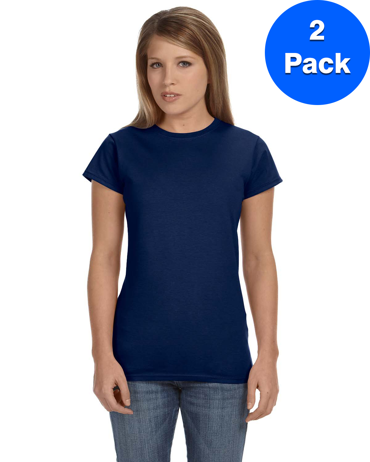 Gildan T-Shirt Ajusté Softstyle pour Femmes - G640L (Lot de 2)