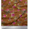 thumbnail image 1 of Soimoi Purple polyester Crepe Fabric Spiral & Stripe Geometric Decor Fabric Printed Yard 52 Inch Wide, 1 of 3