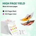 thumbnail image 3 of 62XL Ink Cartridges for HP 62 Ink Cartridges for HP Printer Ink 62 for HP Envy 7640 5660 5540 7645 OfficeJet 5740 8040 OfficeJet 200 250 Printer (2 Pack), 3 of 5