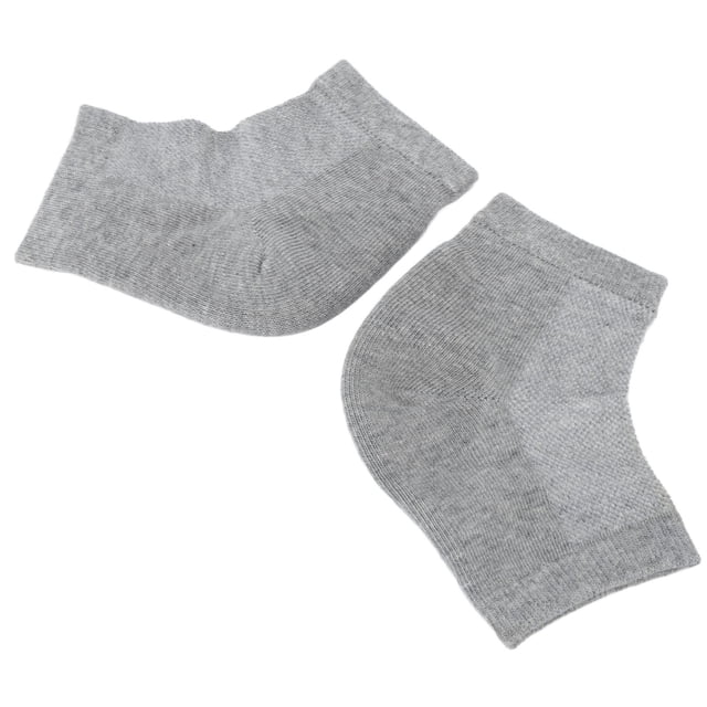 Heel Socks, Cracked Heel Socks Natural Look Vitamin E For Dry Gray