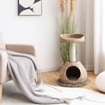 thumbnail image 4 of Gymax 28'' Hand-Made Cat Tree Tower Natural Bowl Shaped w/Perch, 4 of 10