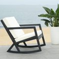 thumbnail image 3 of Safavieh PAT7013F Collection Extérieure Vernon Chaise à Bascule Blanche, Noir/beige, 3 of 4