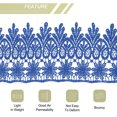 thumbnail image 4 of Uxcell 3.14 inch Wide 5 Yard Lace Ribbon Floral Pattern Navy Embroidered Lace Trim for Sewing Making, Gift Wrapping, 4 of 5