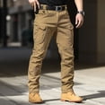 thumbnail image 1 of Pantalon Décontracté pour Homme, Cargo Extensible, Pantalon d'Extérieur, Coupe Ajustée, Vêtement de Travail, Léger, pour la Randonnée, le Voyage, l'Usage Quotidien, 1 of 7