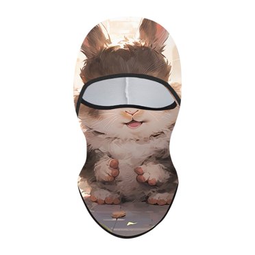 Nouveau Pare-Visage de Ski 3D pour Chat 2025 avec Oreilles - Coupe-Vent et Chaud pour les Activités de Plein Air des Enfants
