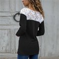 thumbnail image 4 of Leutsin Blouse Ample pour Femmes en Dentelle Unie à Manches Longues et Col Rond, 4 of 7